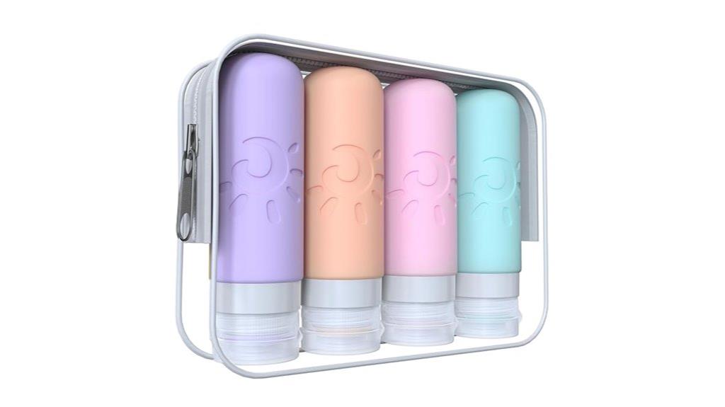 refillable leak proof travel bottles