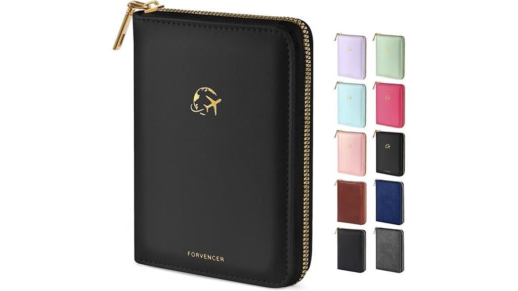 rfid zipper passport wallet