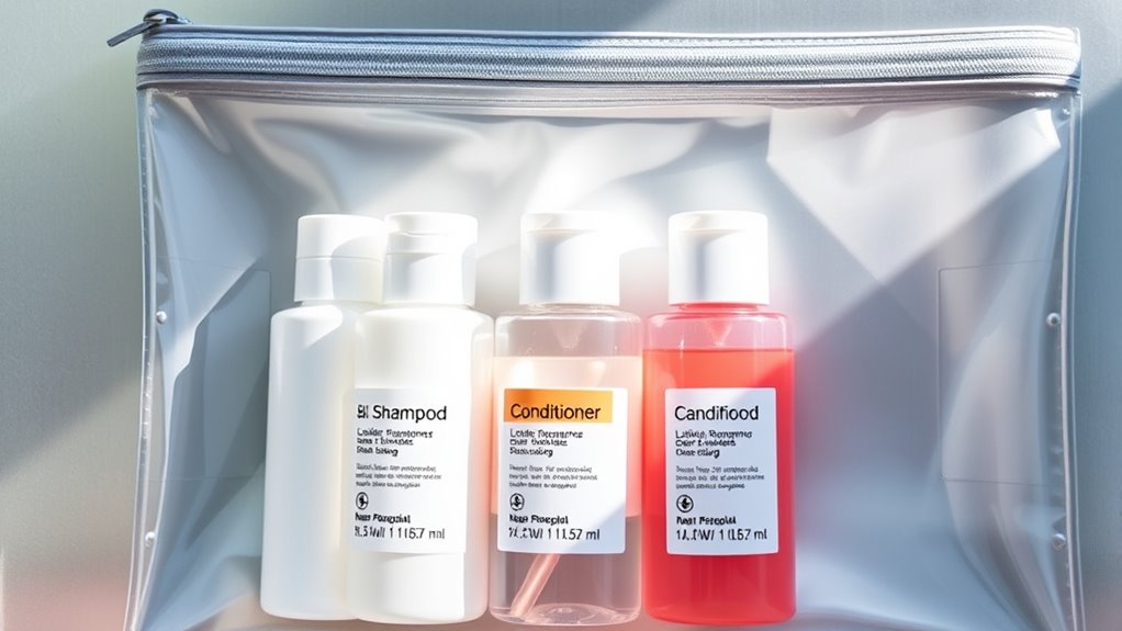 seal bottles organize liquids