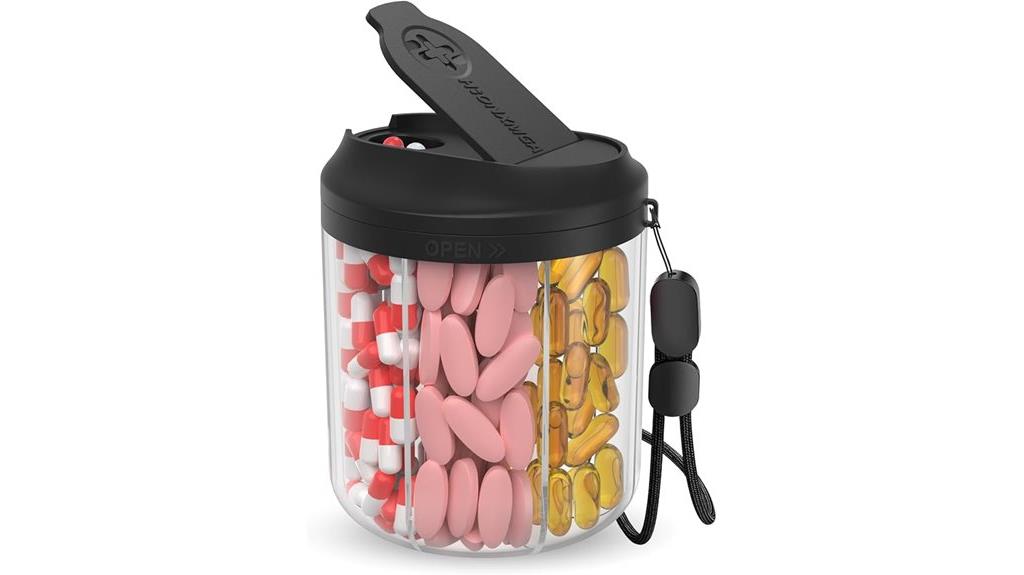 seven compartment pill storage