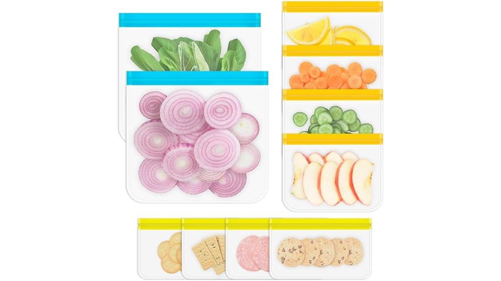 silicone freezer bag set