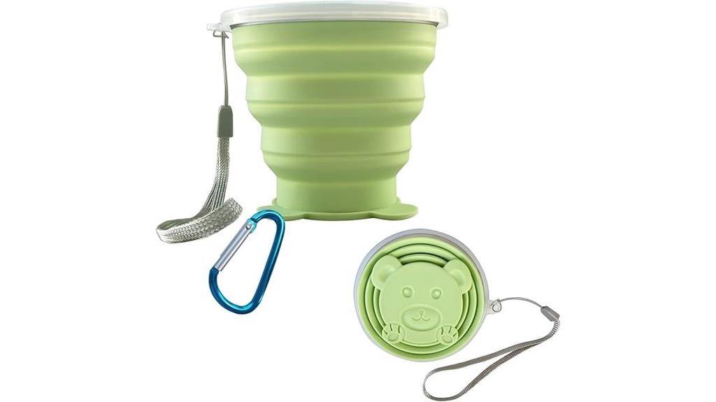 silicone travel foldable cup