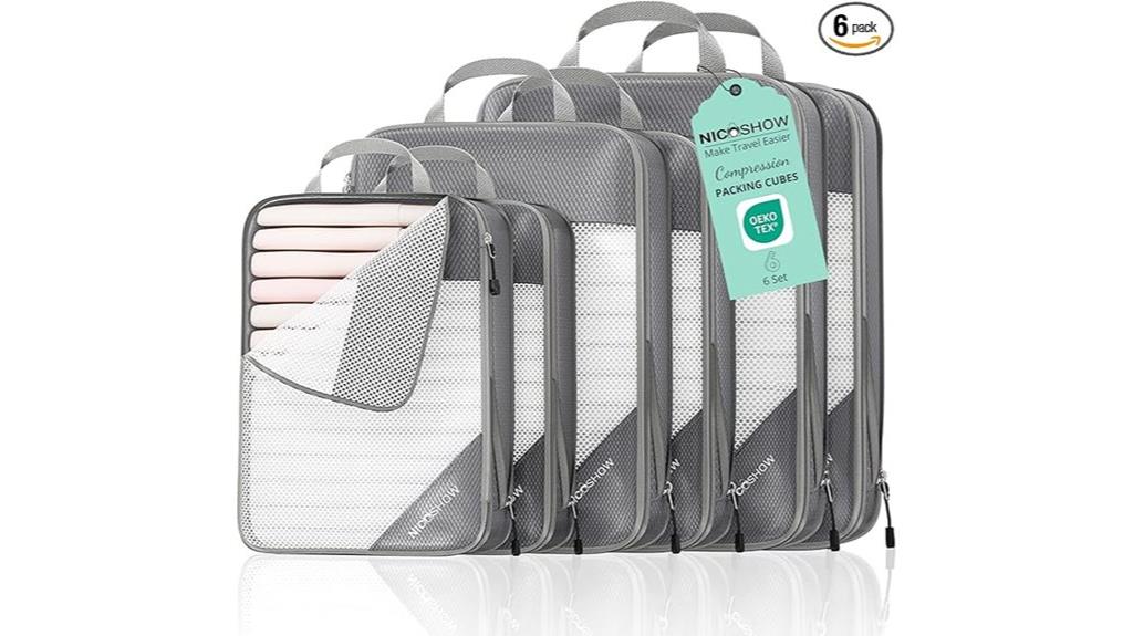 six piece travel organizer