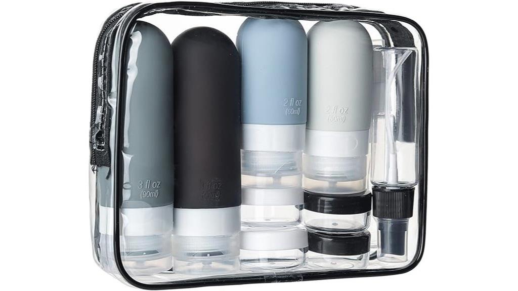 sixteen travel bottles set