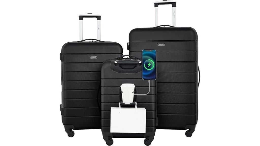 smart luggage with accessories