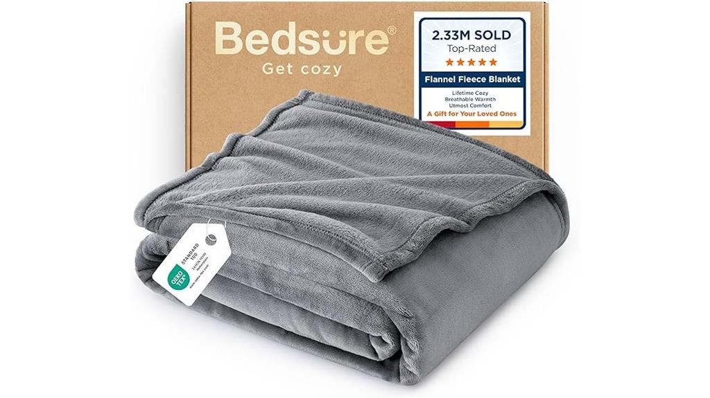 soft grey twin blanket