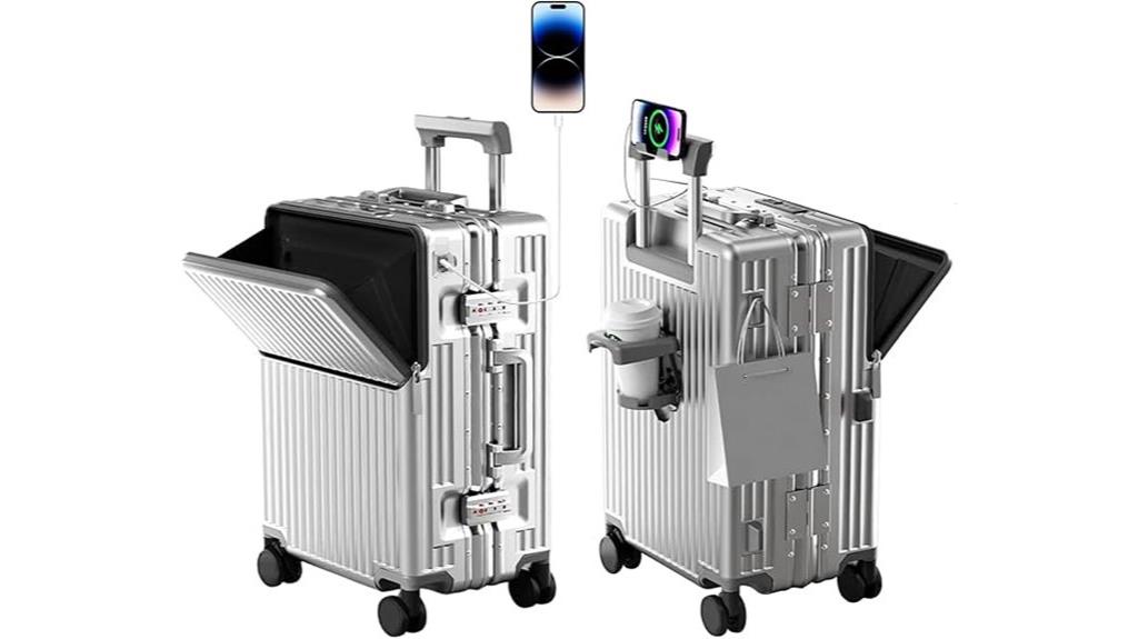 spinner wheel zipperless luggage