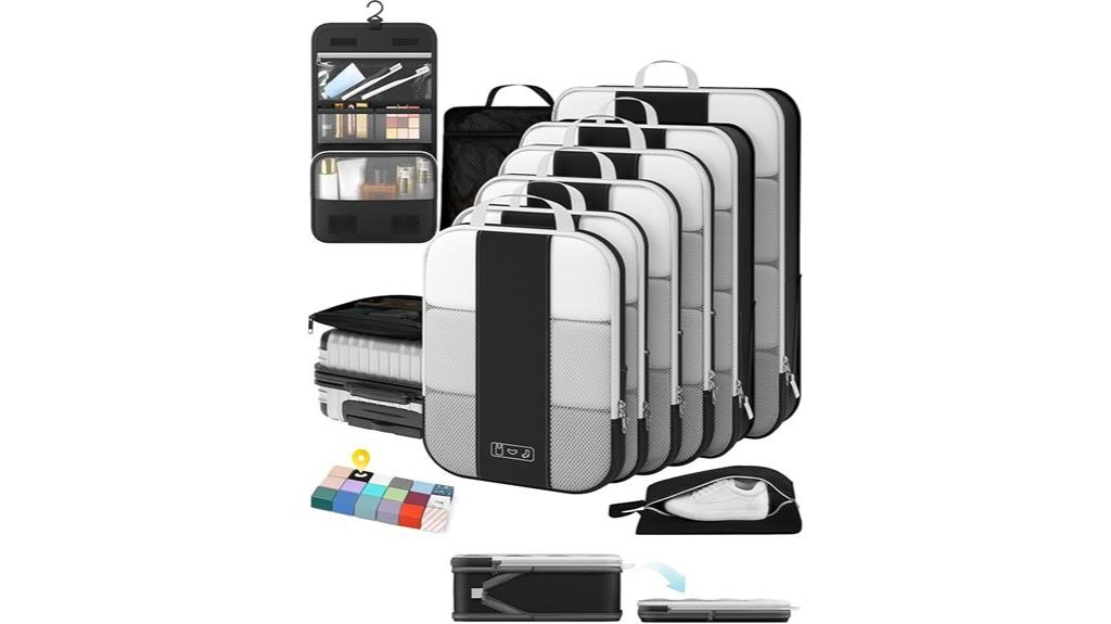 ten piece travel organizer set