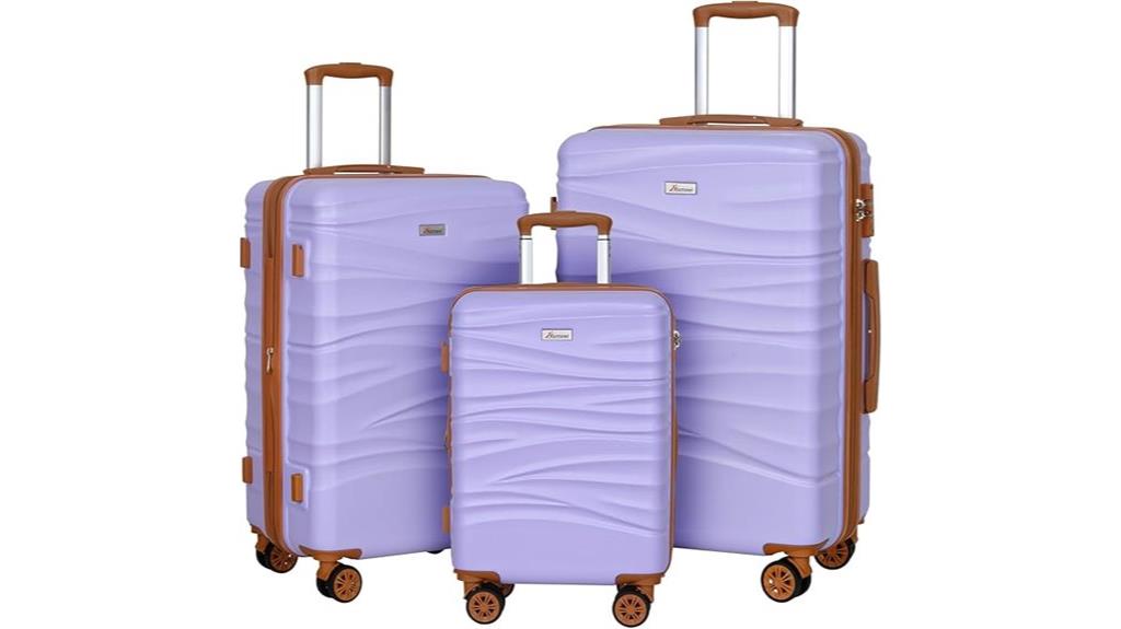 three piece hardshell luggage
