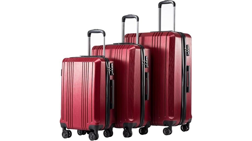 three piece hardshell luggage