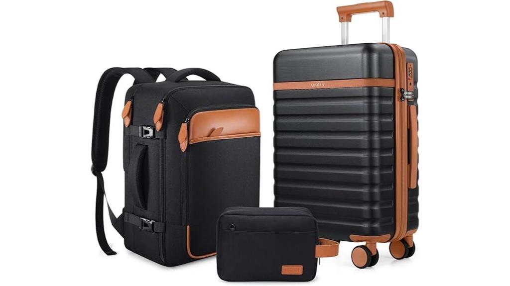 three piece luggage set