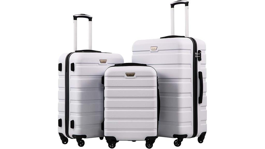 three piece spinner luggage set