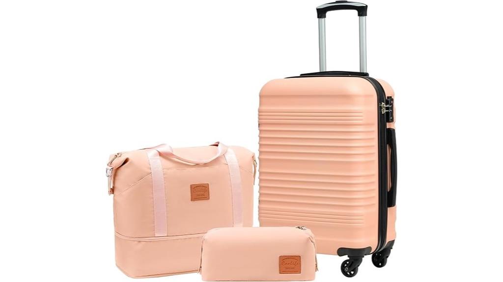 three piece spinner suitcase set