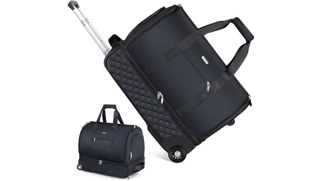 travel garment bag with wheels