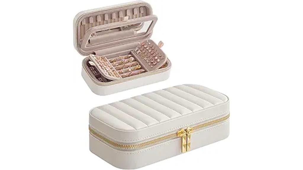 travel jewelry case with mirror