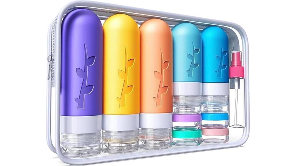 travel sized toiletry bottles