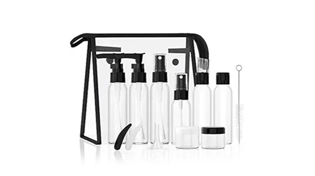 travel sized toiletry bottles