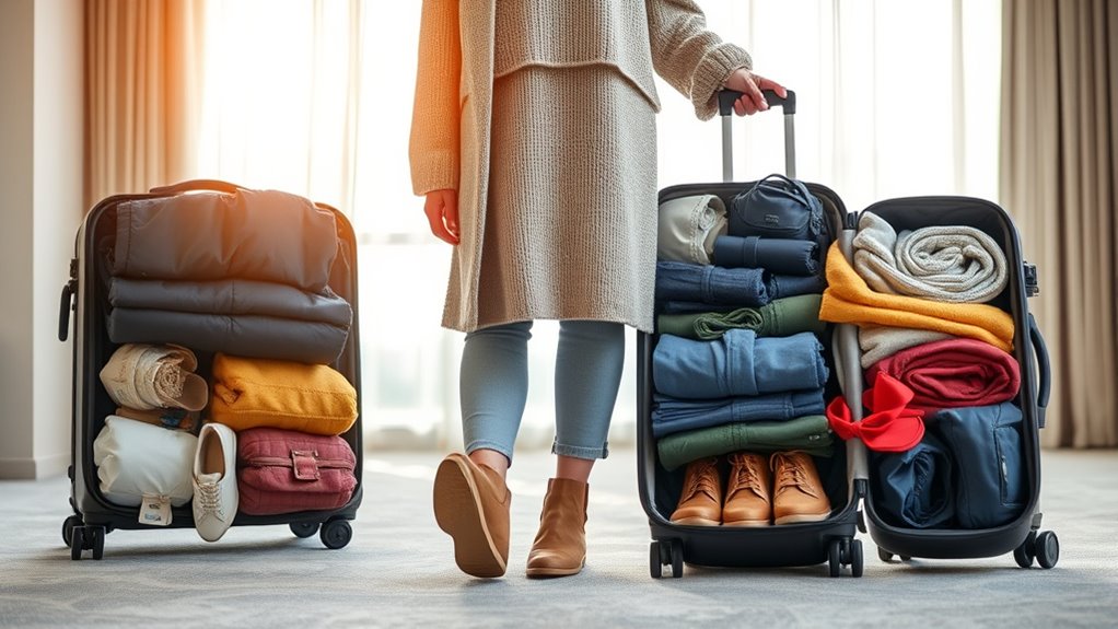 wear bulky clothes while traveling