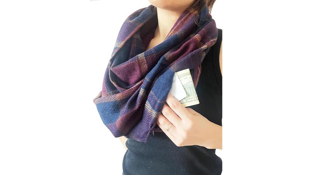 winter plaid infinity scarf