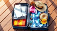 combining work and vacation items