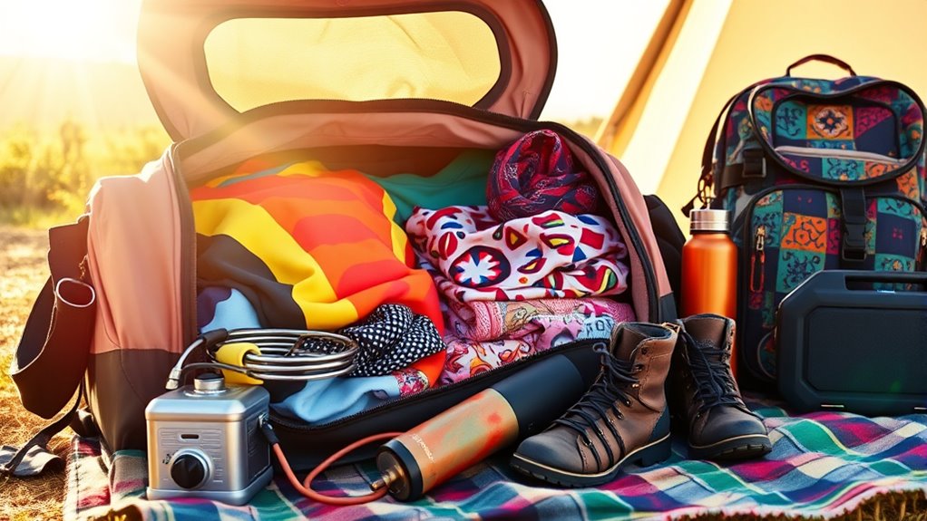 festival wardrobe and gear