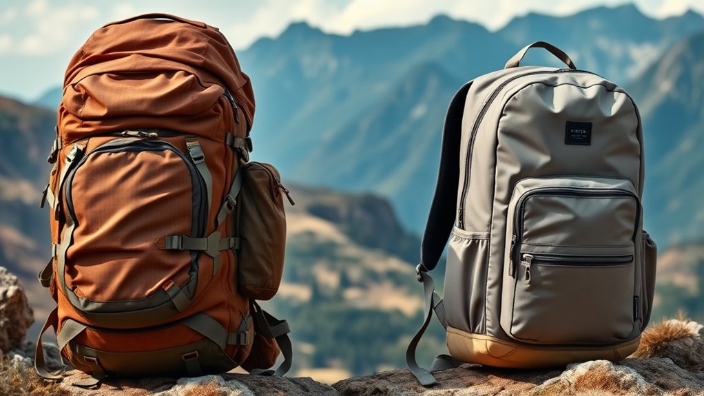 hiking vs travel backpacks