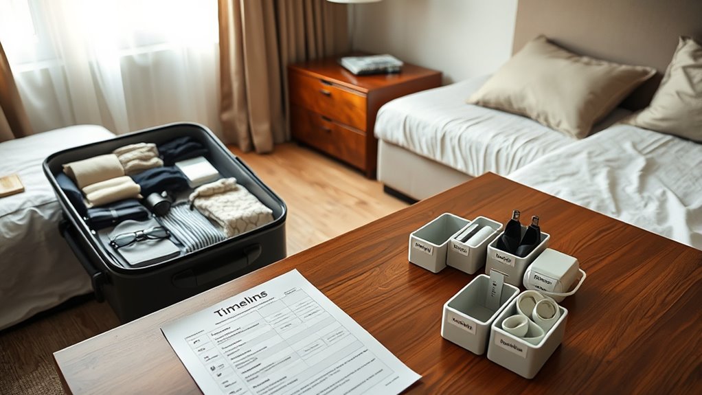 pack items gradually early