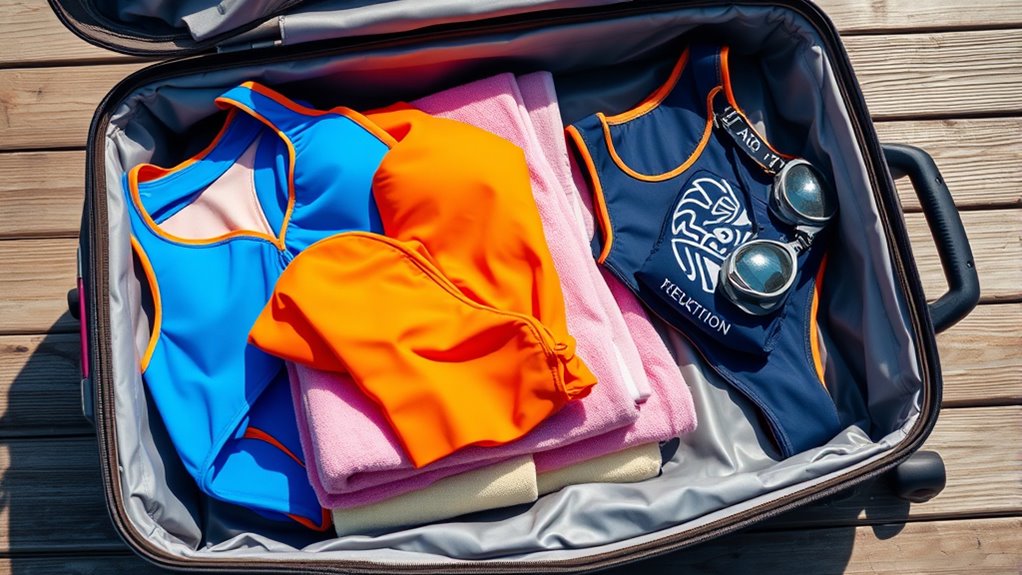 packing damp swimwear