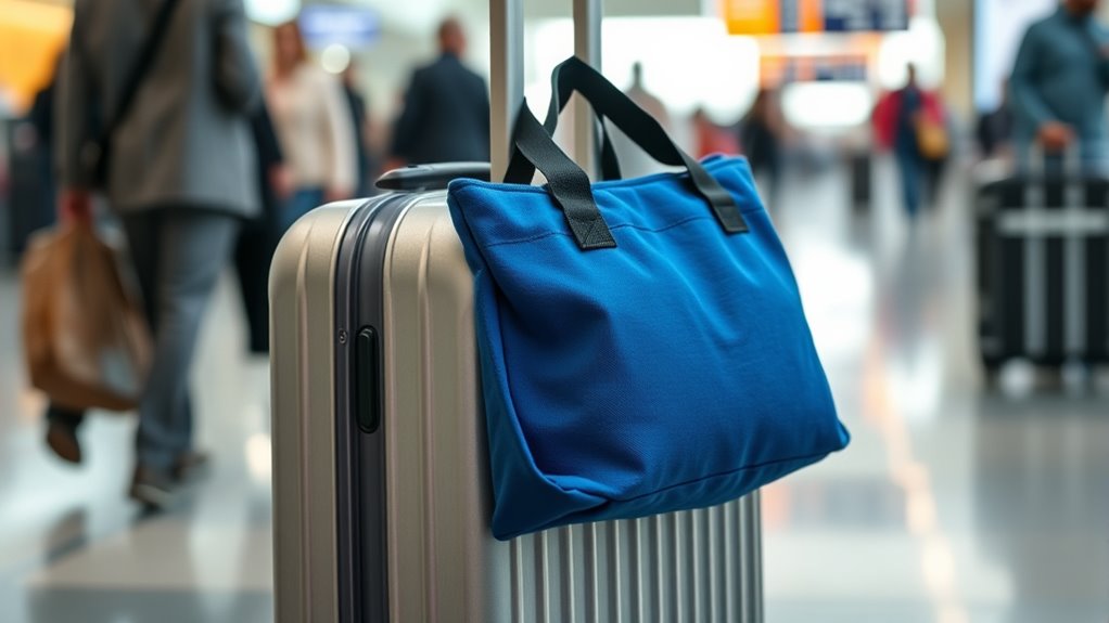 securely attach smaller bag