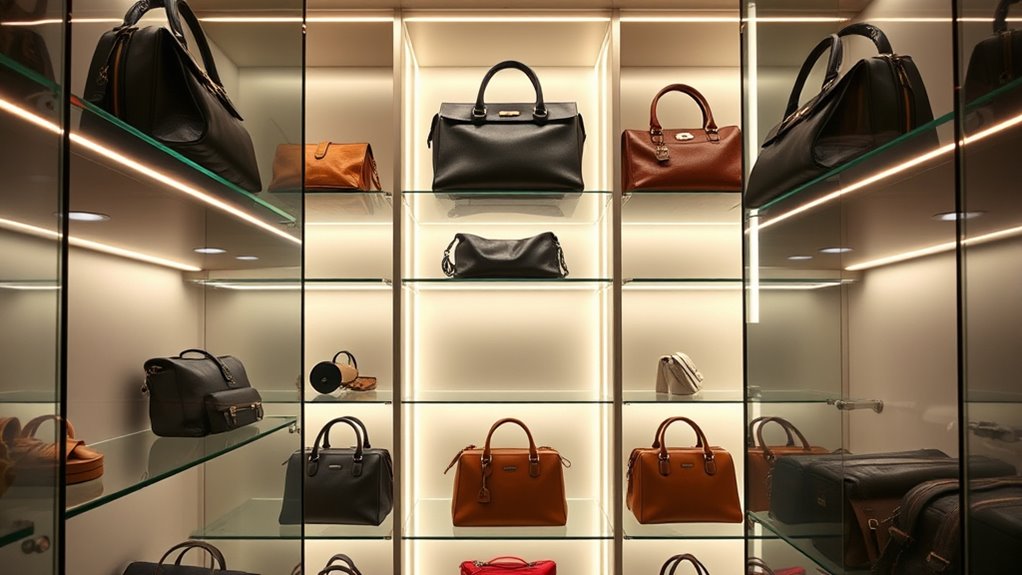 handbag closet lighting choices