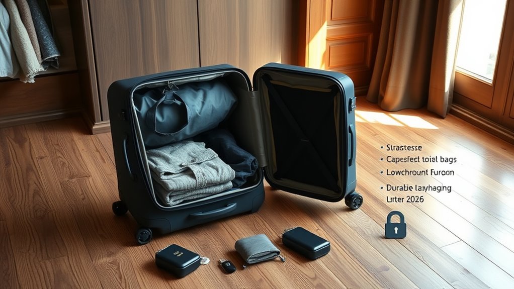 lightweight durable travel suitcase