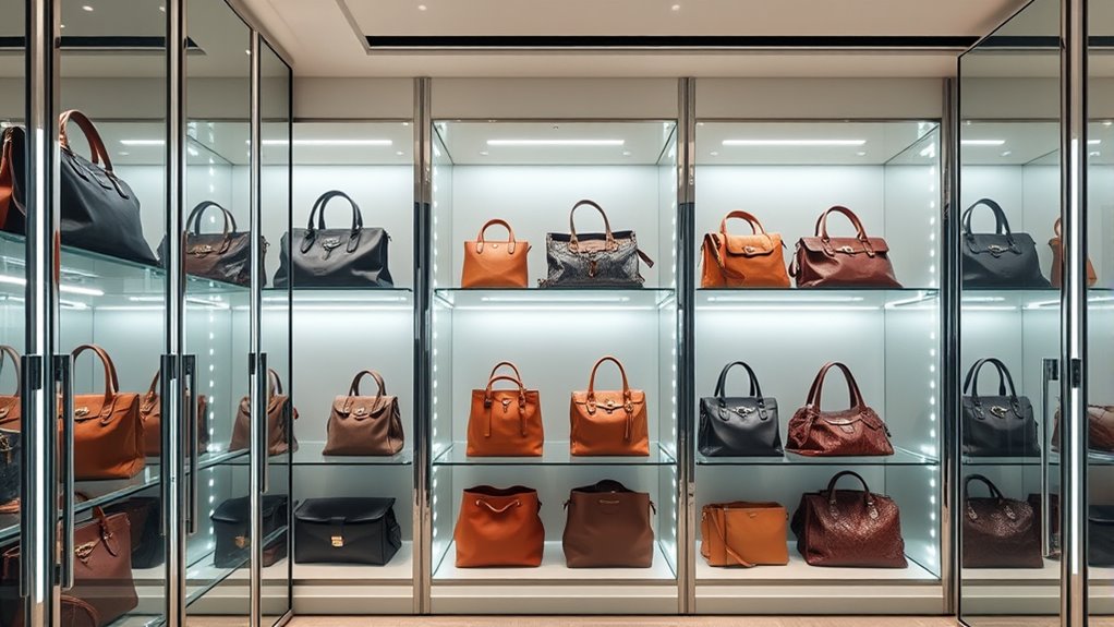 luxury handbag display considerations