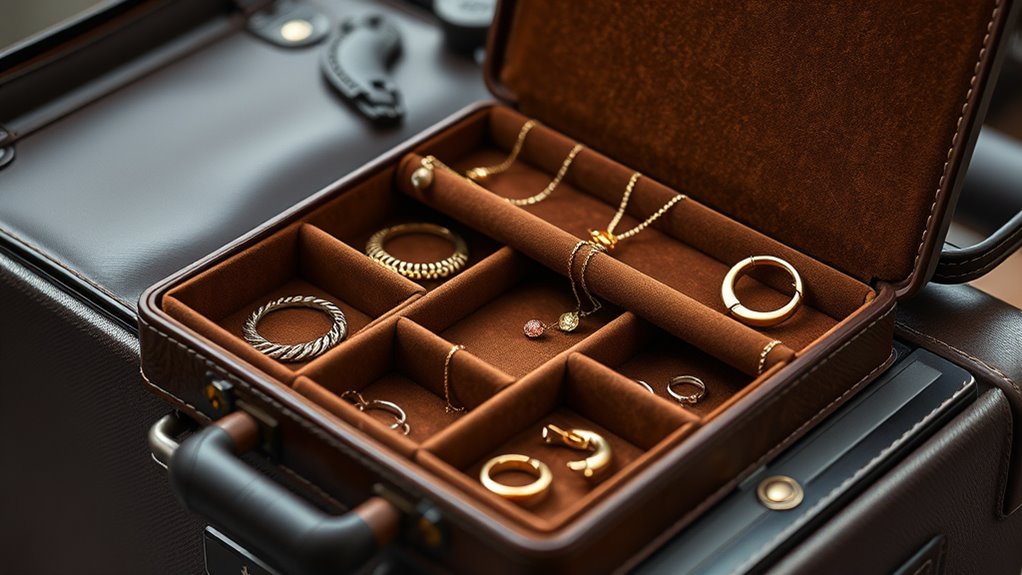 luxury leather jewelry organizer