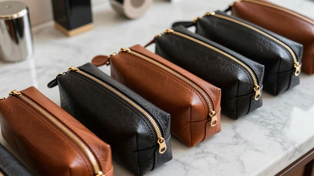 luxury leather men s dopp kits
