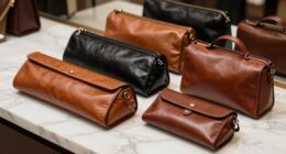 luxury leather shoe travel bags