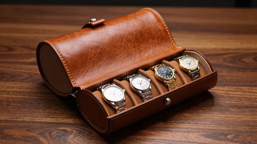 luxury leather watch storage
