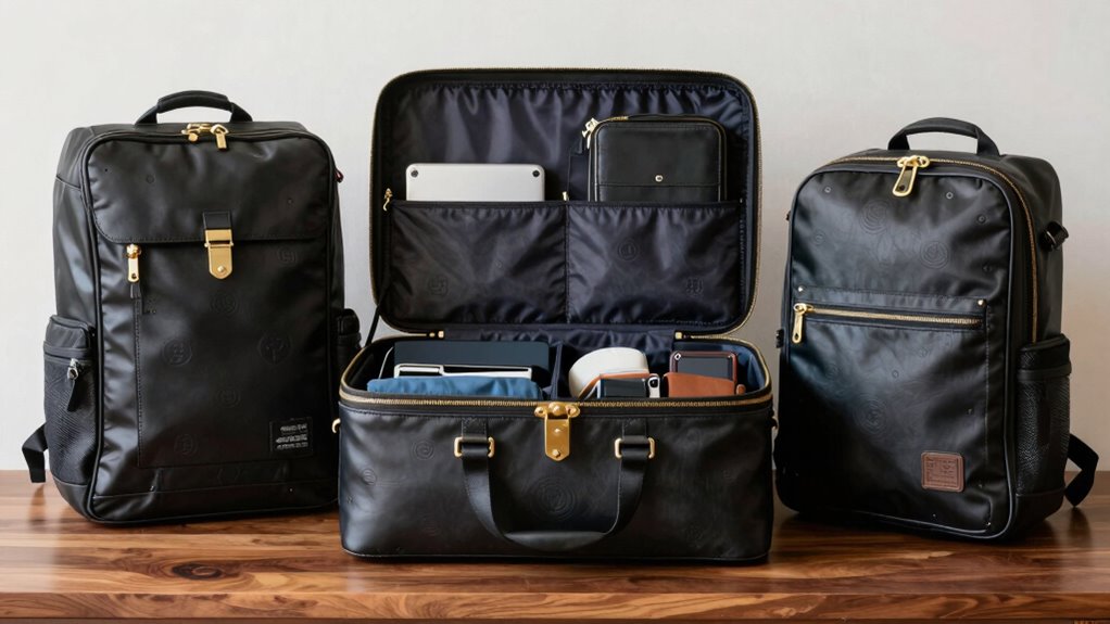 luxury travel backpack organizers