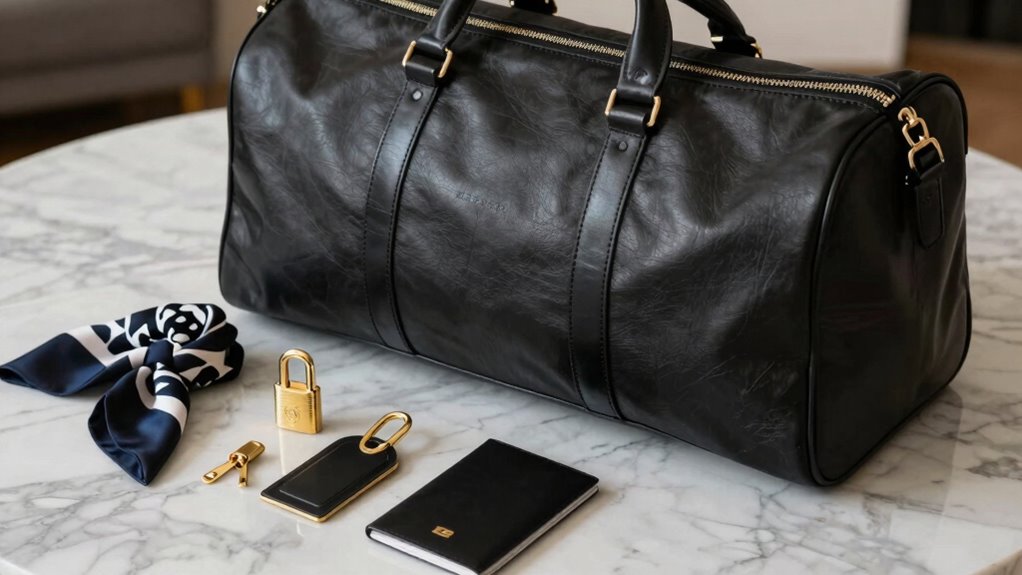 luxury travel duffel accessories
