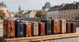 top european travel trunk luggage