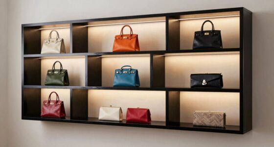 top handbag shelves with leds