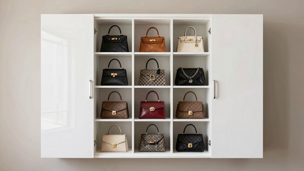 top handbag storage cabinets