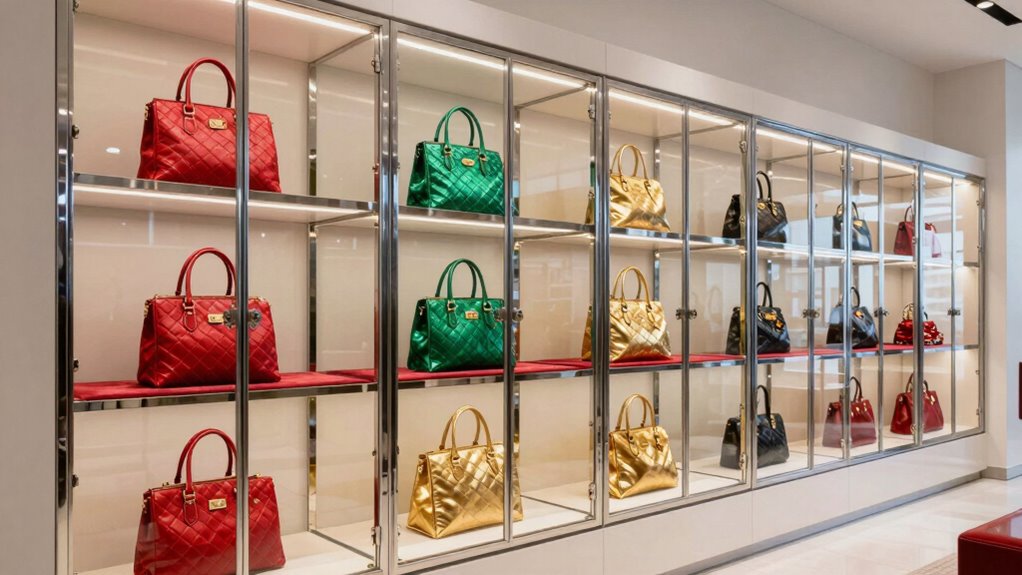 top lockable bag displays