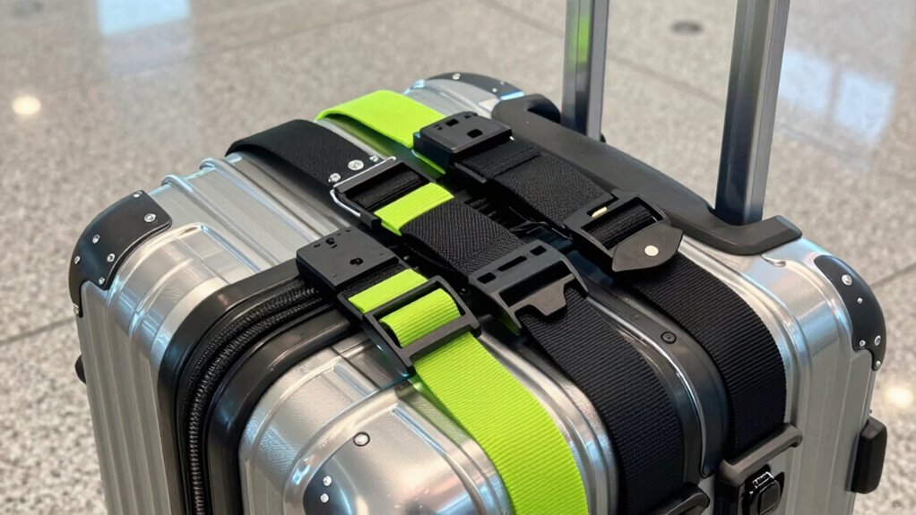 top lockable luggage straps