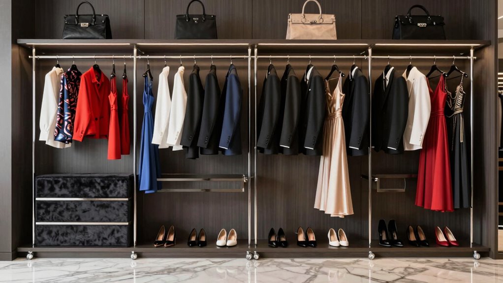 top rolling closet racks