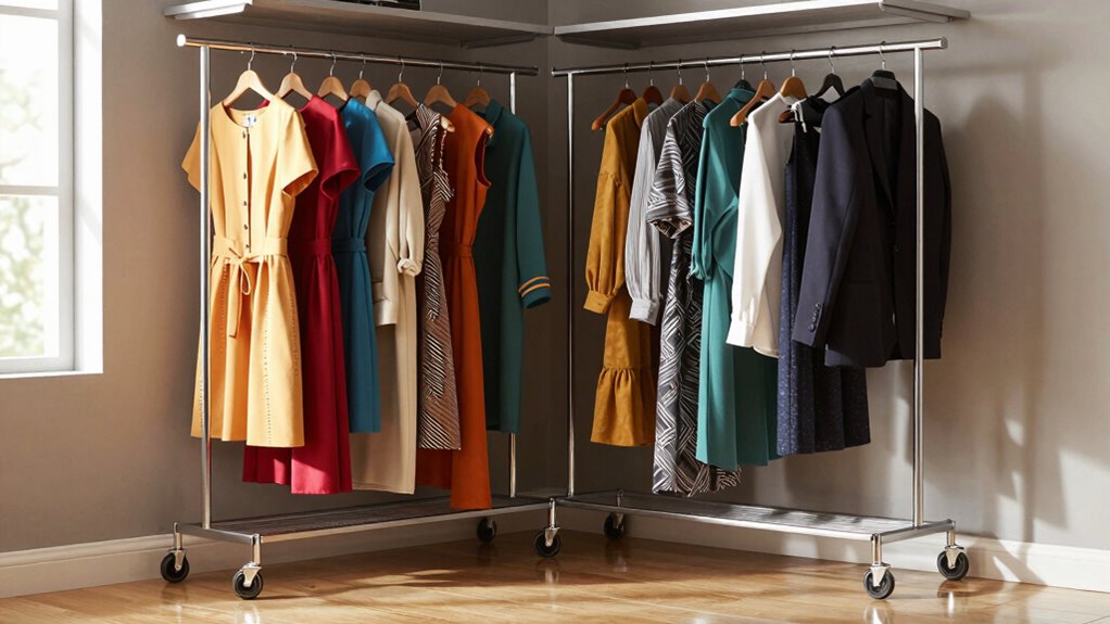 top rolling garment racks