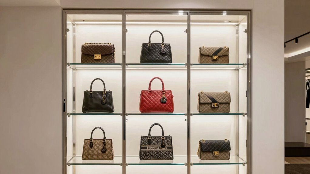 top small closet handbag cabinets