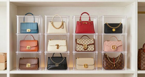 top stackable handbag storage