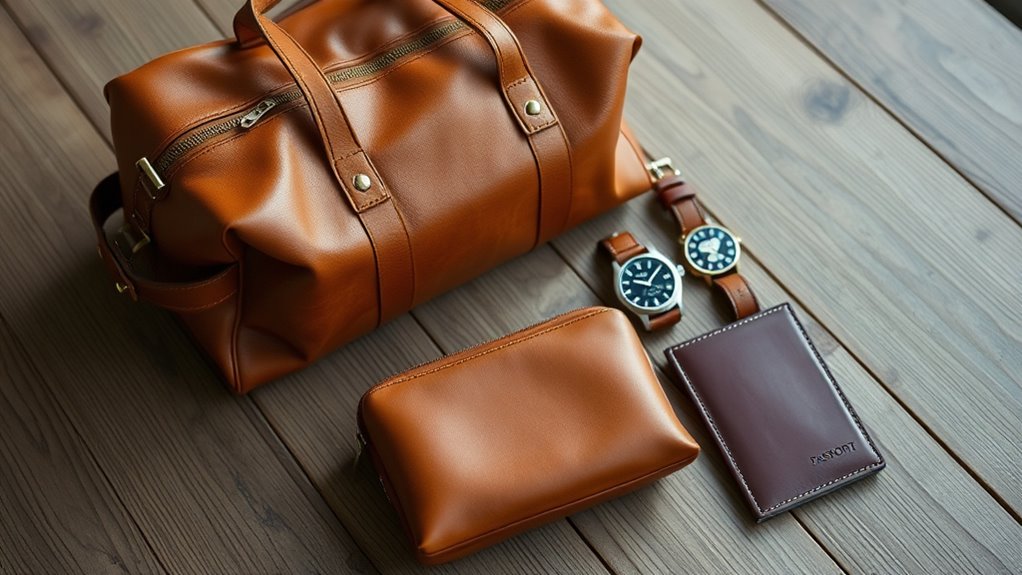 travel ready leather weekenders