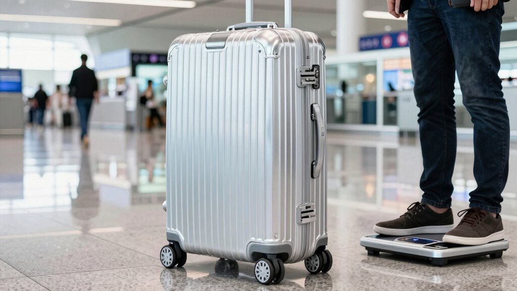 aluminum luggage stylish durable heavy
