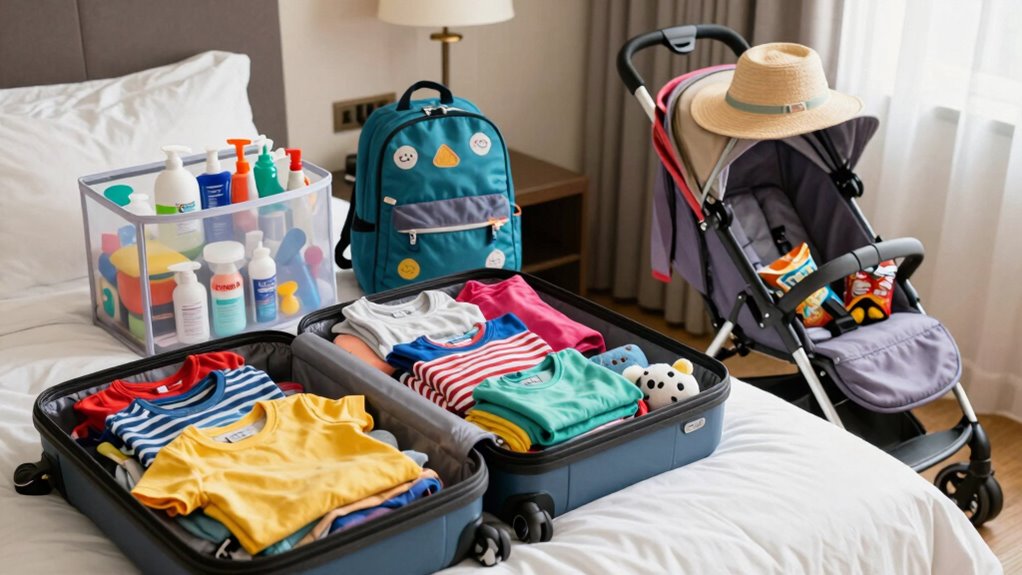 efficient kid trip packing